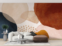 Artistic abstract wallpaper in warm tones