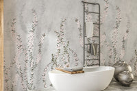 Nature-inspired flower branches wallpaper