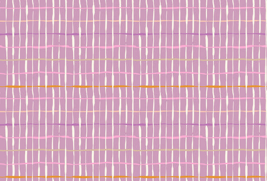 Fond d'écran des lignes dessinées à la main rétro violet