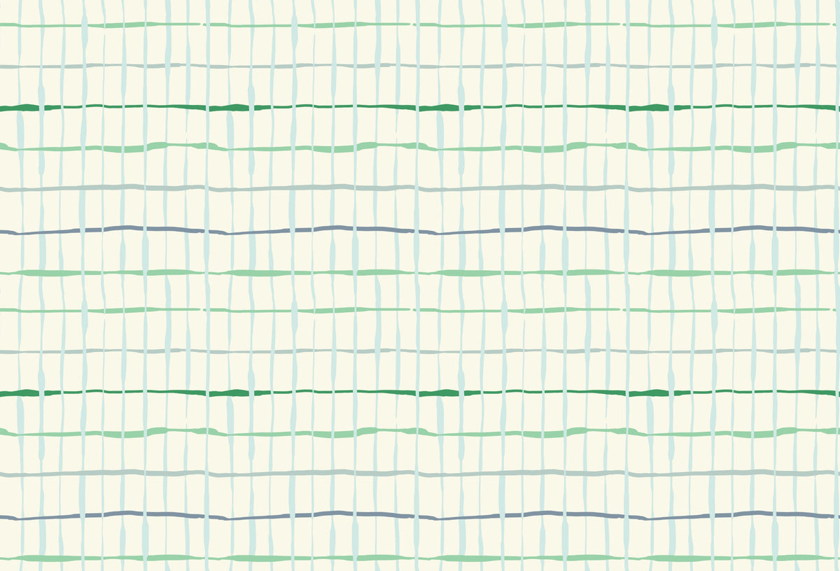 Ljusgrön handdrawn linjer tapeter