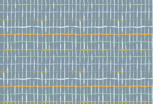 Skiffer blå handdrawn linjer tapeter