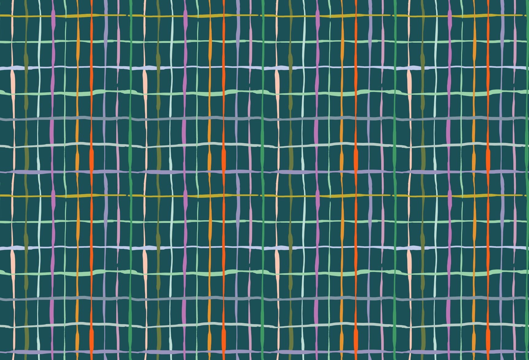 Dark Green Handdrawn Lines Wallpaper