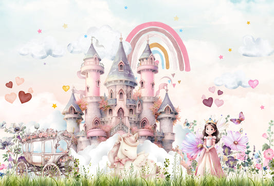 Fairyland Rainbow Castle Wallpaper