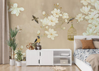 White Magnolia Flowers Wallpaper Murals - Giffywalls