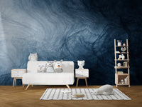 dark blue watercolor wallpaper mural