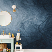 Dark Blue Watercolor Wallpaper Murals - Giffywalls
