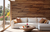 Pine Wood Stipes Interior Wallpaper - Giffywalls