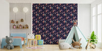 Festive kids wallpaper with holiday dolls
