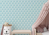 Blue aesthetic rainbow wallpaper style