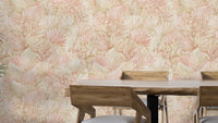 Dry palm leaves peelable wallpaper design
