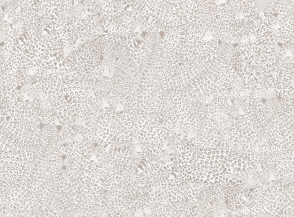 Beige Animal Print Wallpaper Mural in your room