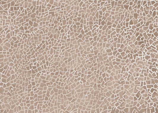 Brown Geometric Mosaic Wallpaper Mural