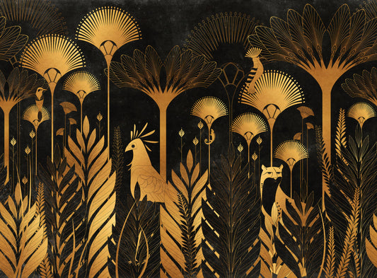 Luxurious Art Deco Jungle Wallpaper