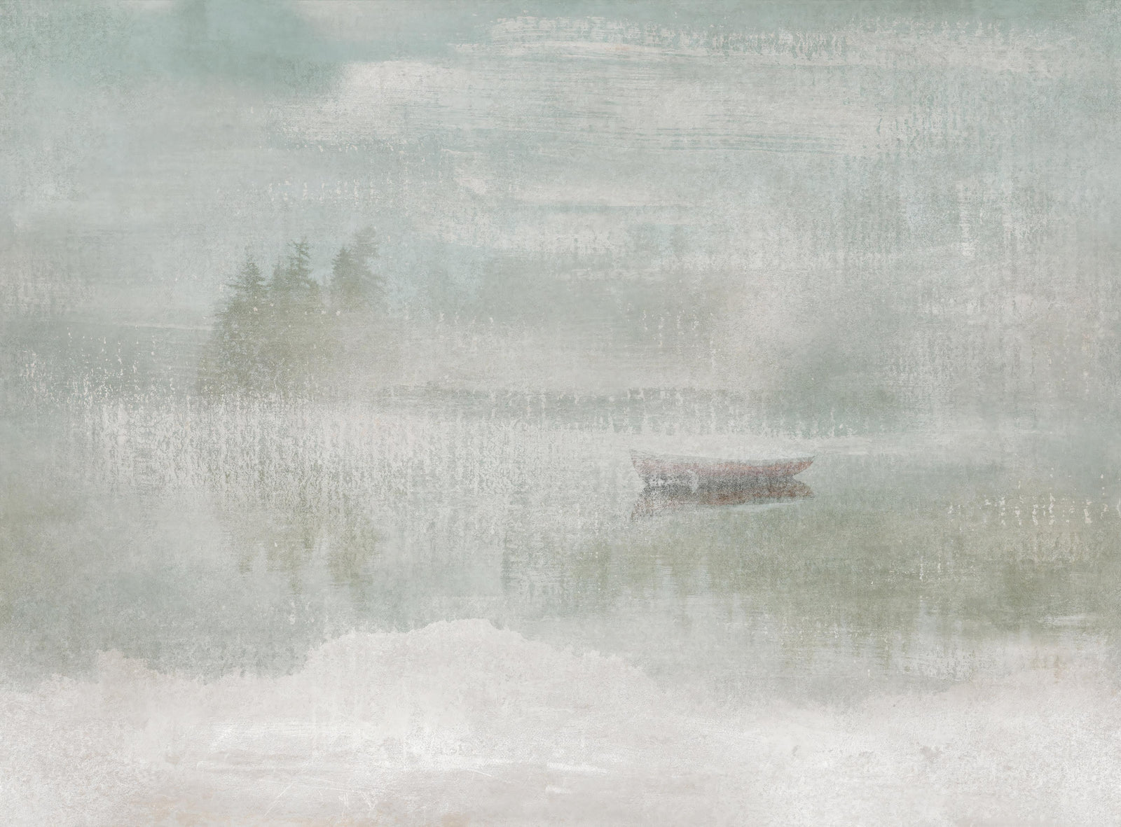 Misty Lake Abstract Wallpaper