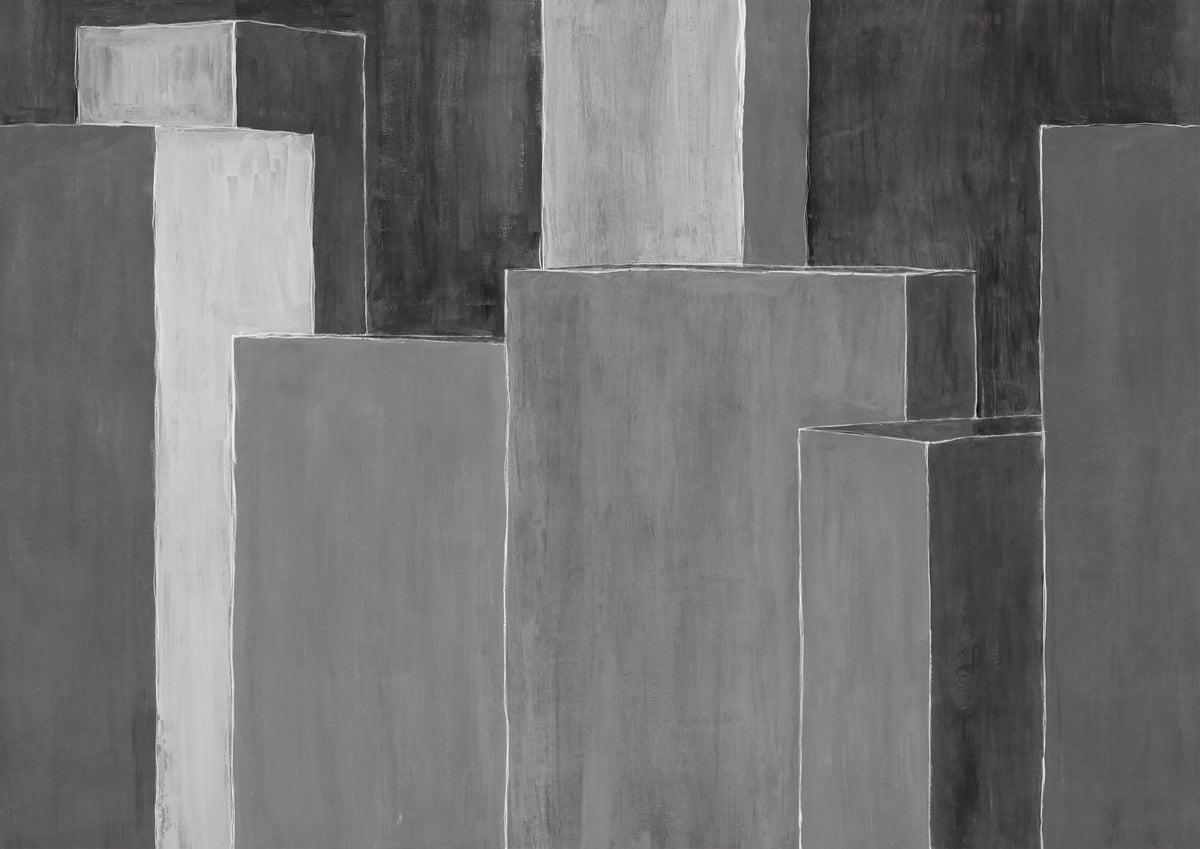 Abstract Gray Geometric Wallpaper in your room — zoomed