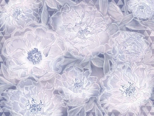 Pastel lavendel blomster tapet