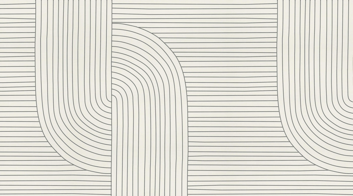 Minimalistisch geometrische lijn behang in your room — zoomed