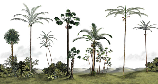 Murale del paesaggio delle palme tropicali