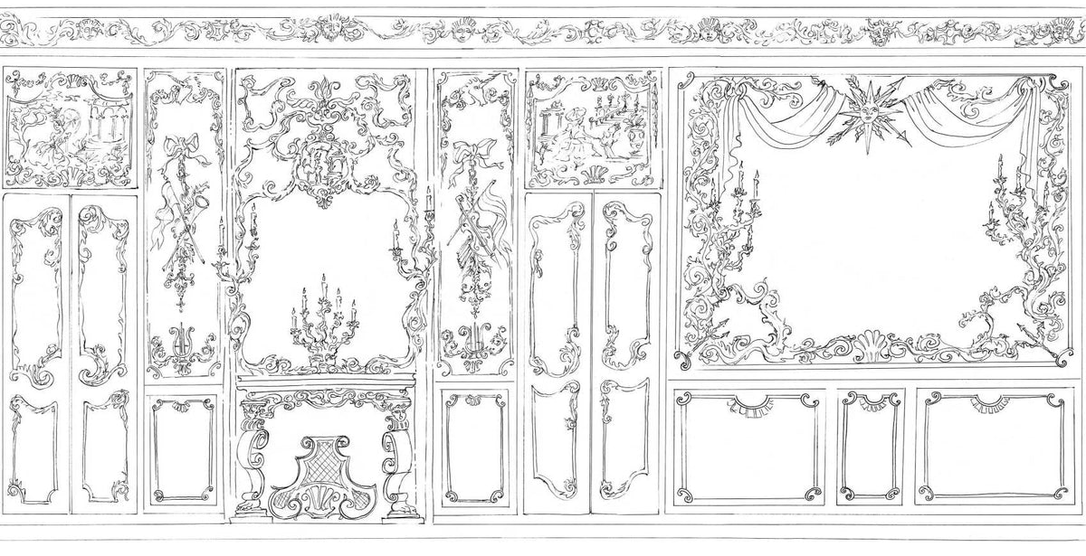 ROCOCO ORNATE MUR MUR PANNEU in your room — zoomed