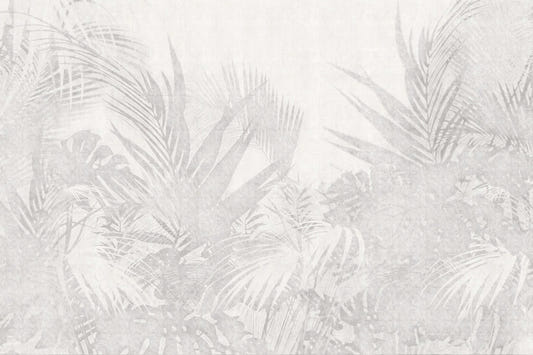 Monochromes tropisches Blattwallpaper