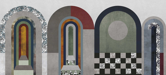 Abstract Geometric Arch Wall Mural