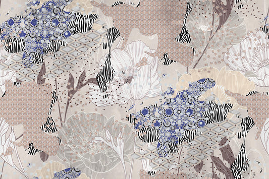 Résumé Floral Botanical Wallpaper Mural