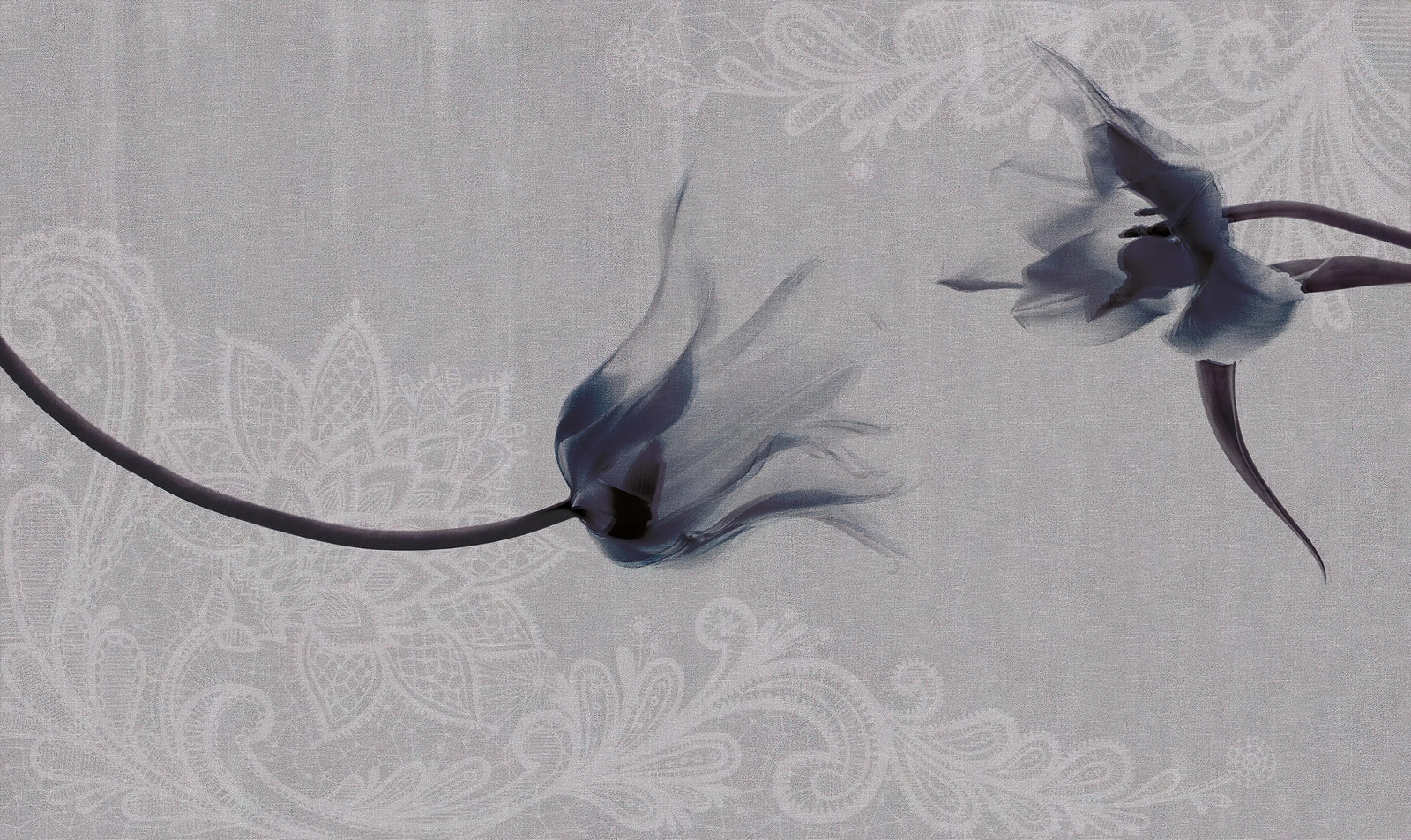 Elegant Dark Floral Wall Mural in your room