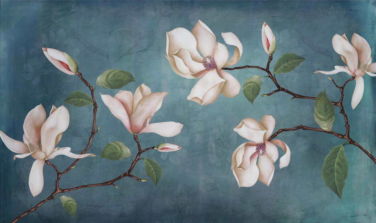 Elegante Magnolienblütenwandwandung