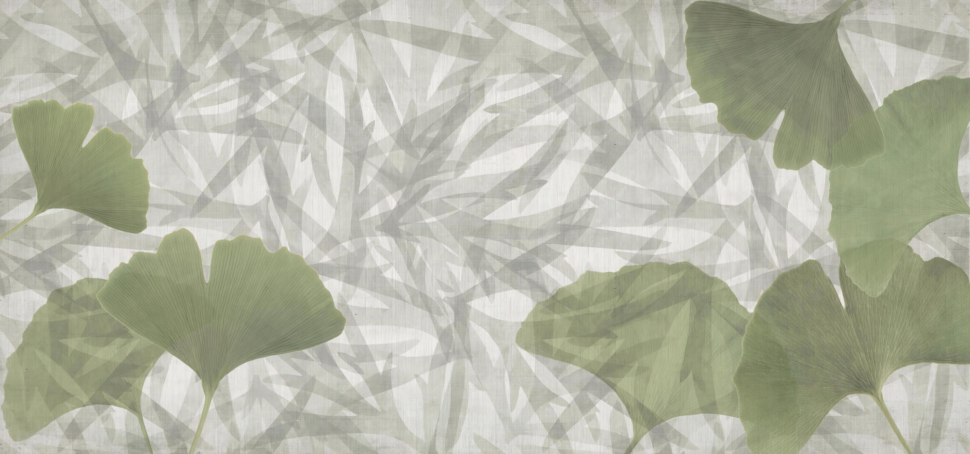 Carta da parati botanica foglia ginkgo