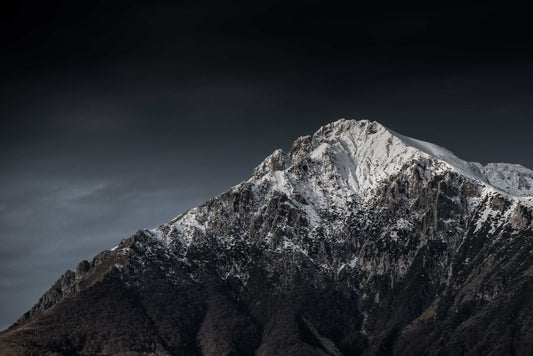 Moody Snow-Capped Mountain Mural