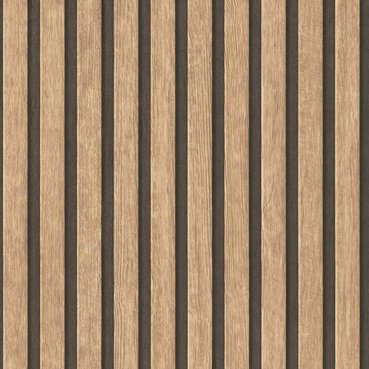 Carta da parati a pannello in legno marrone beige