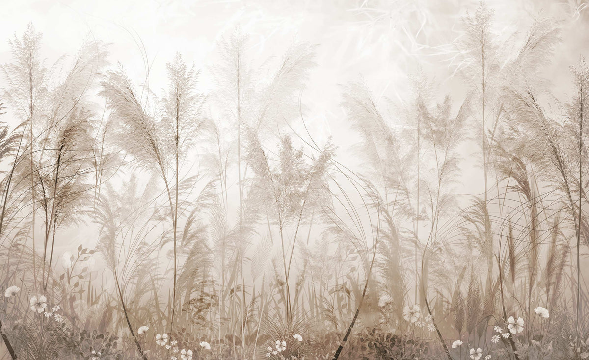Elegant Pampas Grass Wall Mural in your room