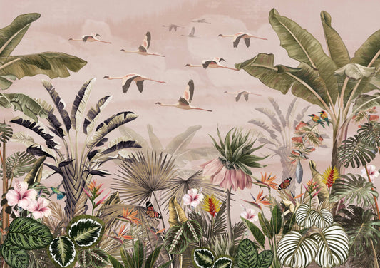 Vintage Tropical Jungle Wall Mural