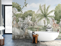 African Wildlife Wall Mural
