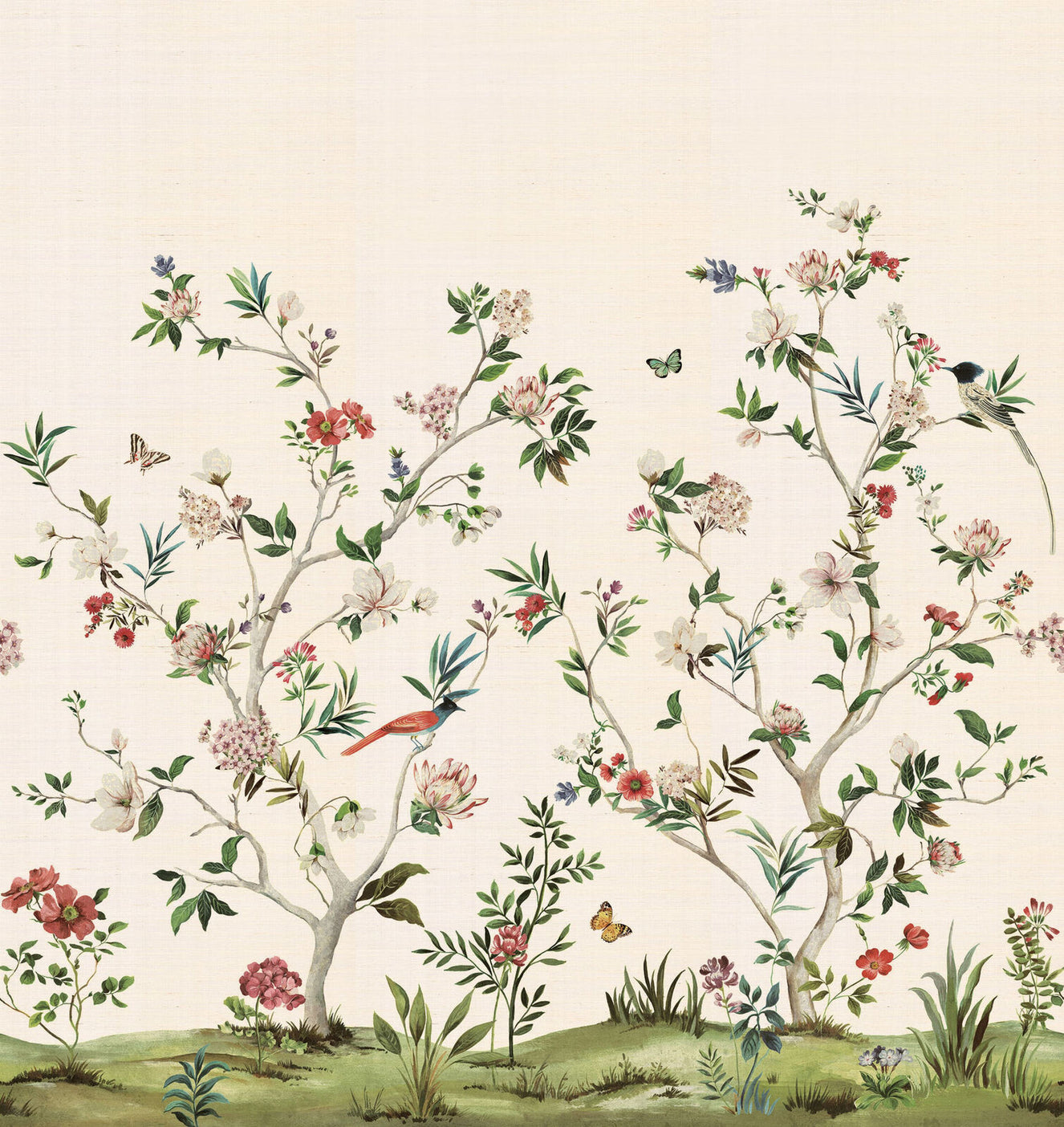 Chinoiserie Bird Garden Mur Mural