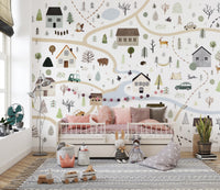 Countryside Charm Wall Mural - Giffywalls
