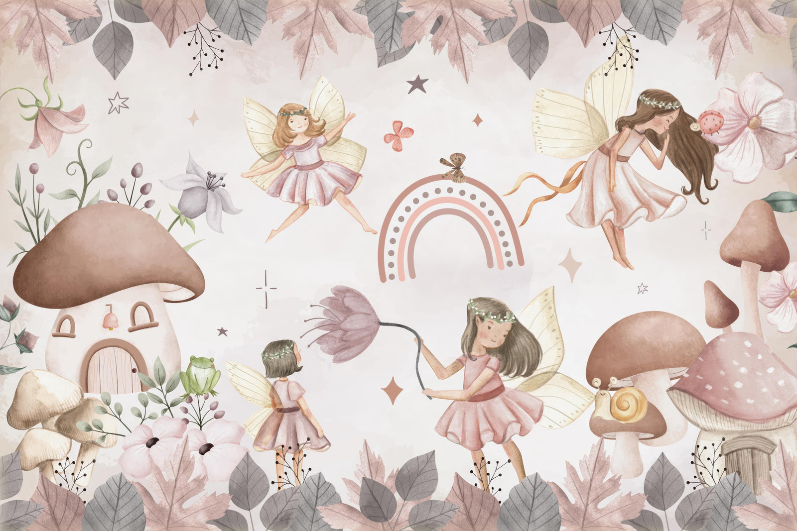 Enchanted Forest Fairies Wall Mural in your room