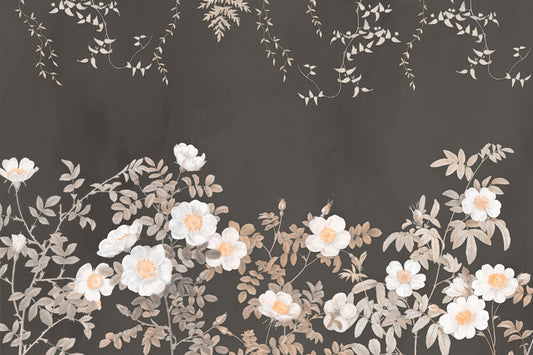 Kopparpetal noir väggmålning