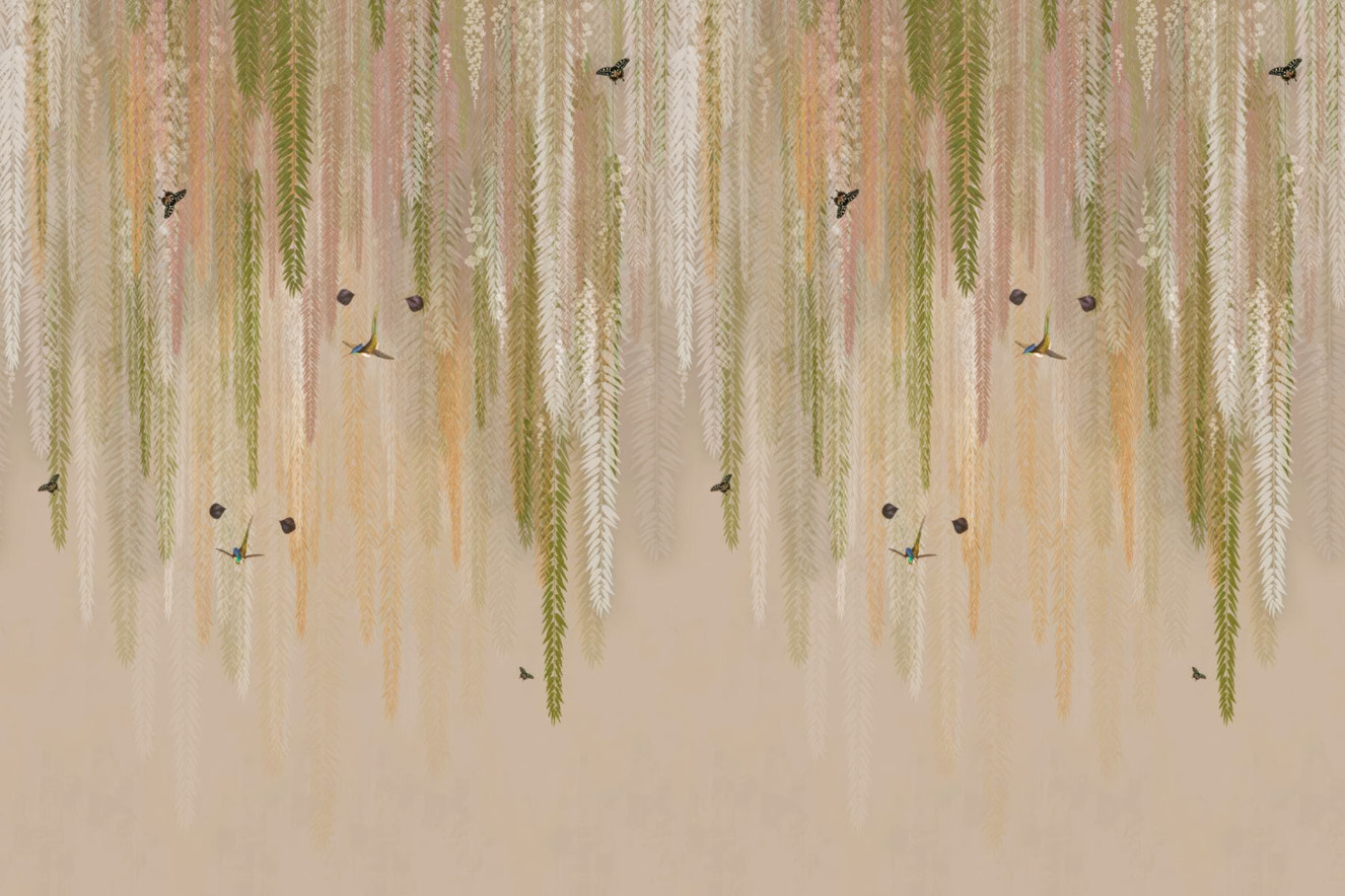 Hanging Wisteria Wallpaper Mural