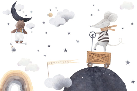 Fond de papier peint de rêve animal pour enfants