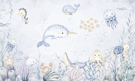 Vibrant Underwater Fishes Wall Mural