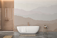 Artistic serene peaks wall mural
