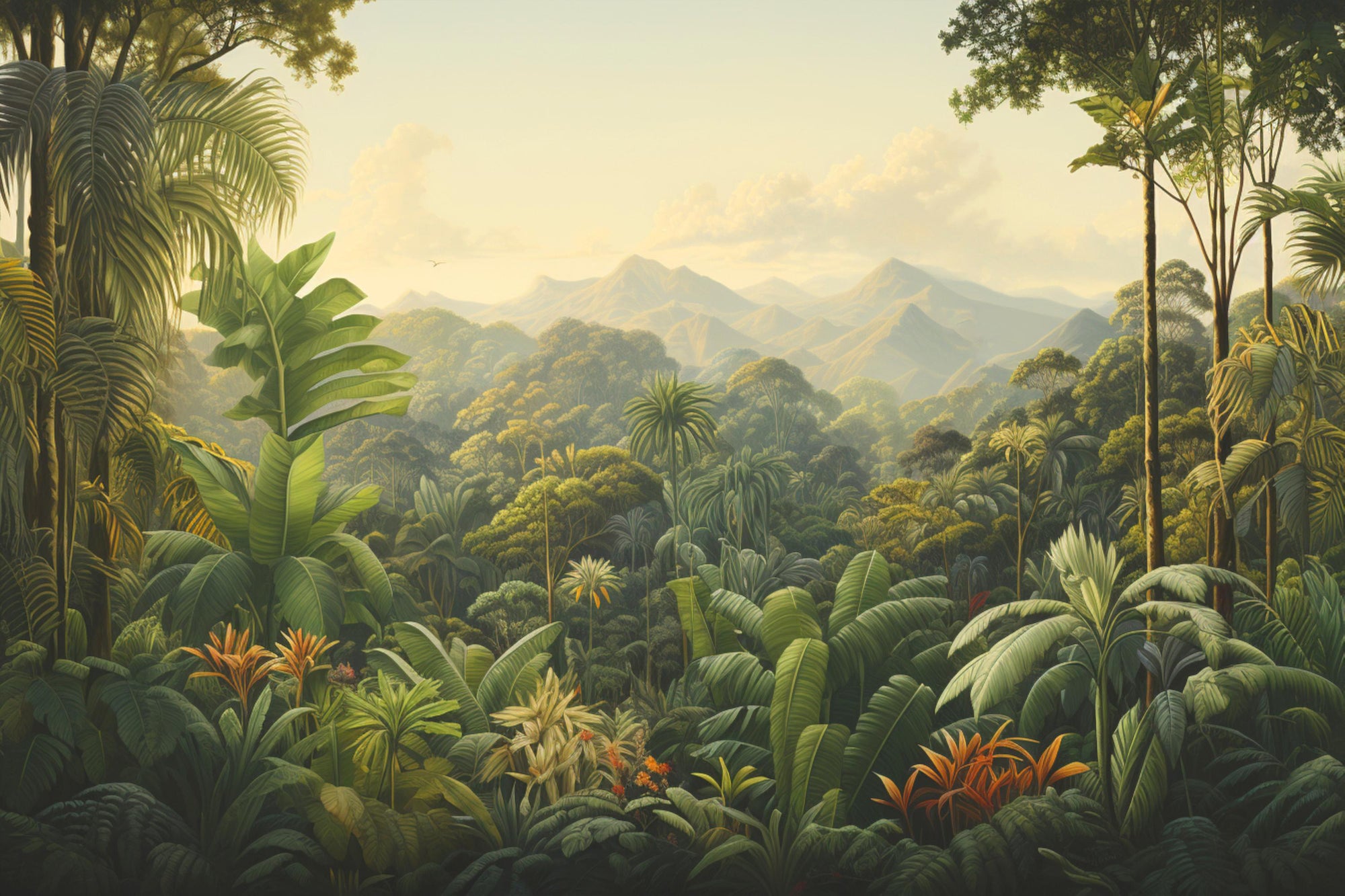 Mural tropical tropical mural