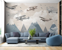 Vintage Aircraft Wall Mural - Giffywalls