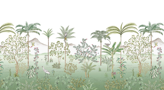 Peinture murale tropicale exotique