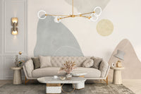 Modern terrain-inspired abstract wallpaper mural