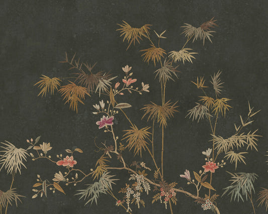 Carta da parati del boschetto di bambù da giardino chinoiserie