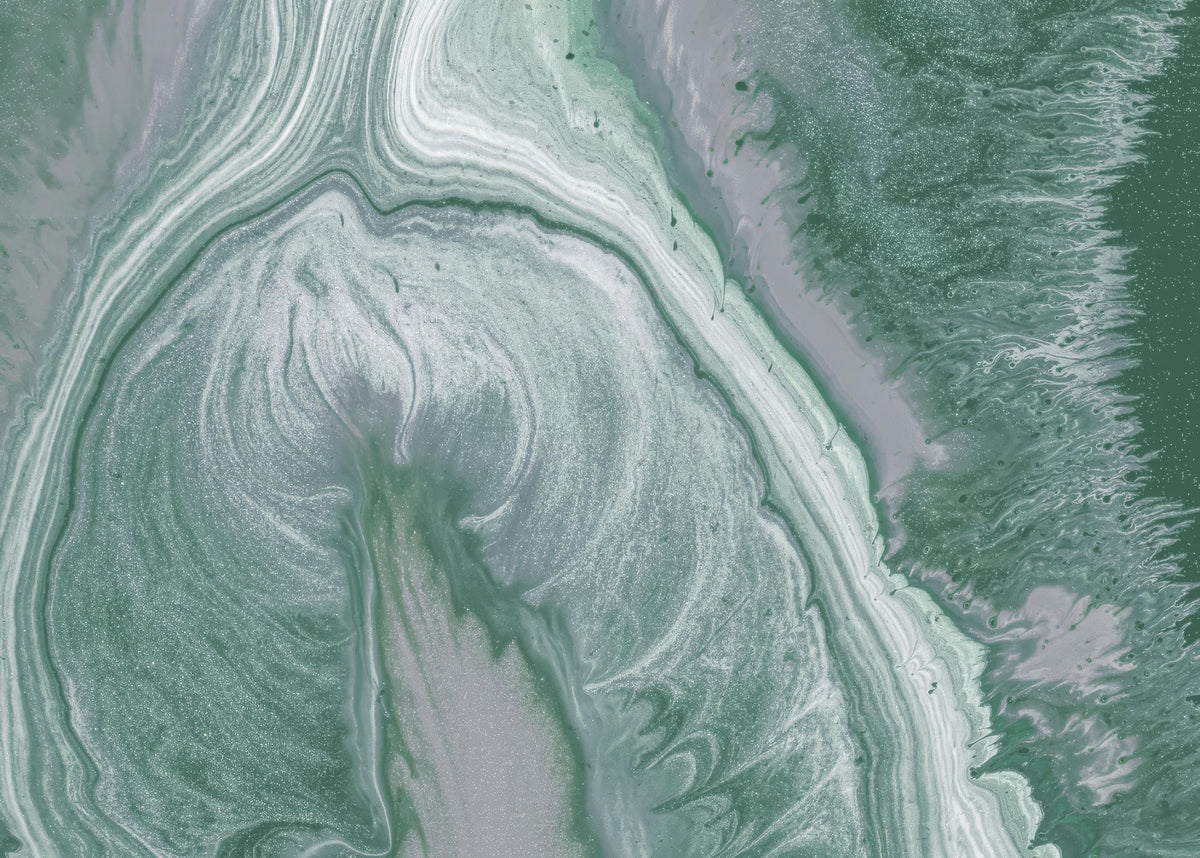 Papier peint en marbre vert in your room — zoomed