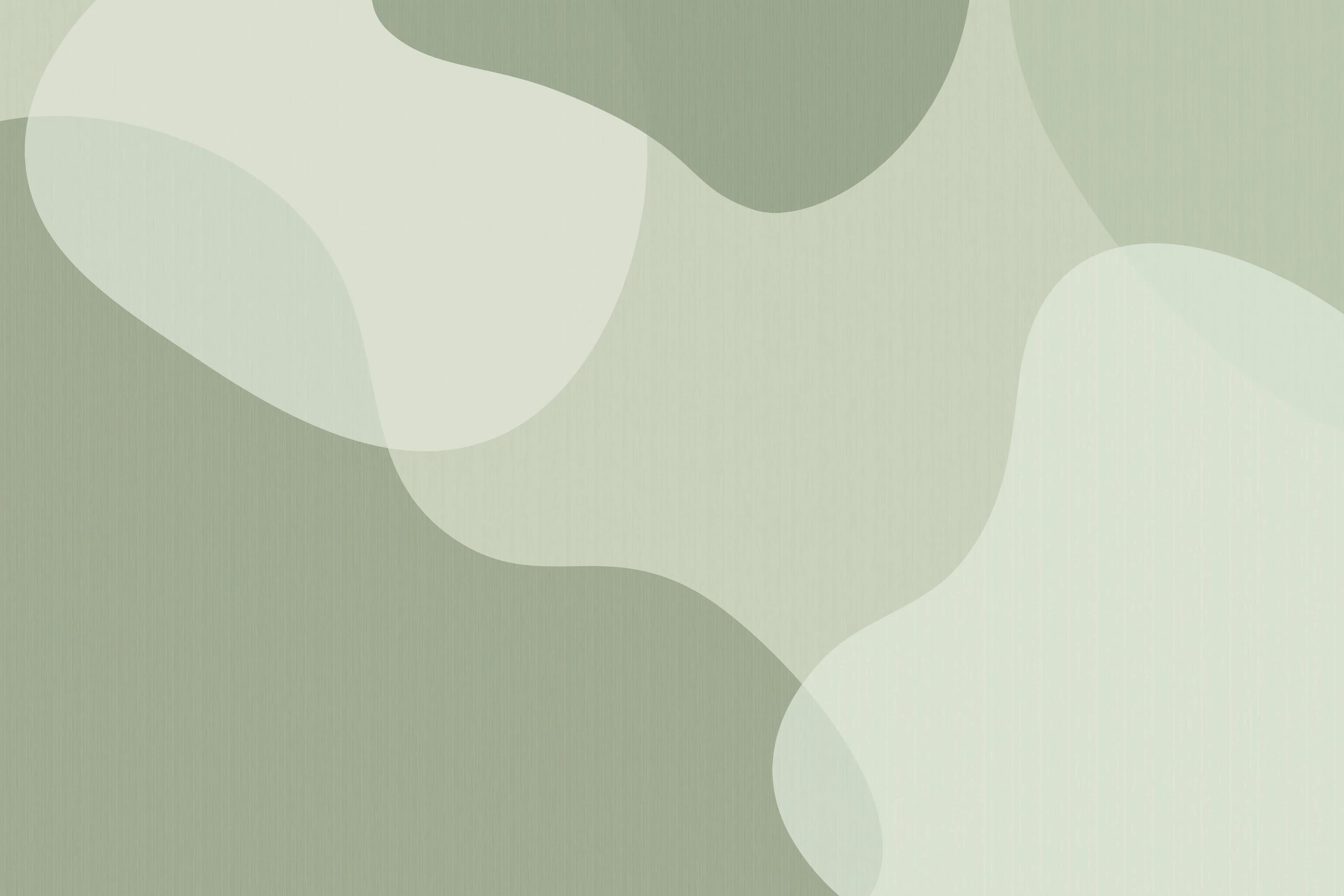 Zielony abstrakcyjny mural tapety in your room — zoomed