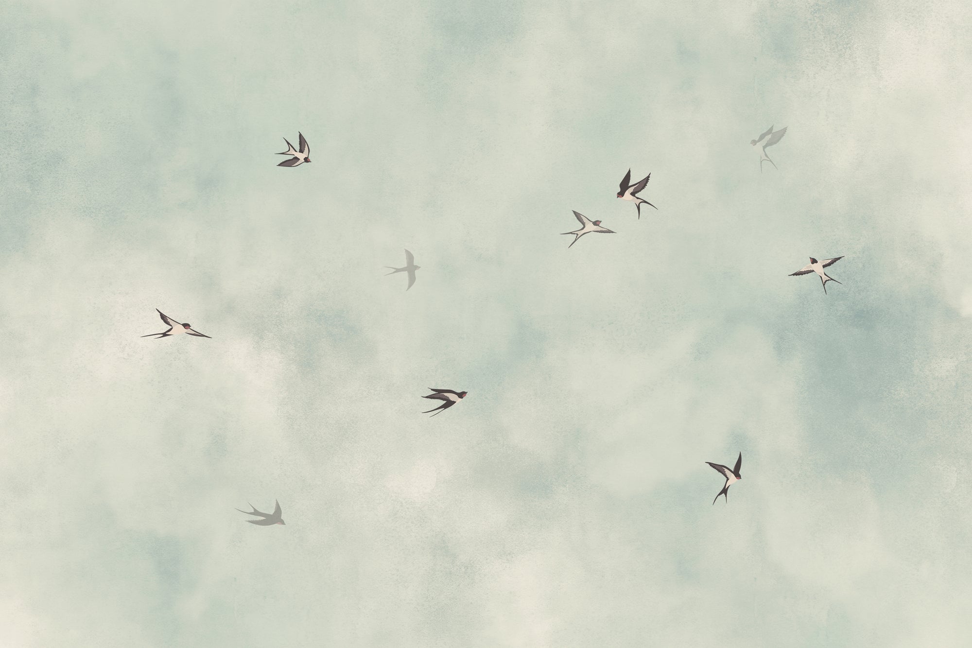 Swallow Dance Sky tapet